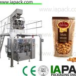 cashew çekirgələri qablaşdırma maşın 10 baş toxunuşlu 50g-500g doypack qablaşdırma maşın torba genişliyi qədər 300mm